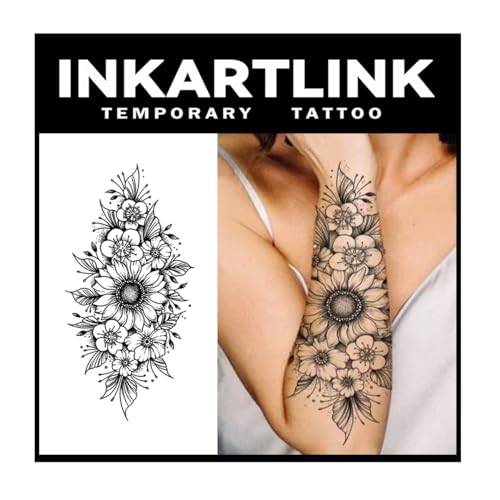 INKARTLINK Semi-Permanent Tattoo Sheets - Waterproof, Lasts 1-2 Weeks