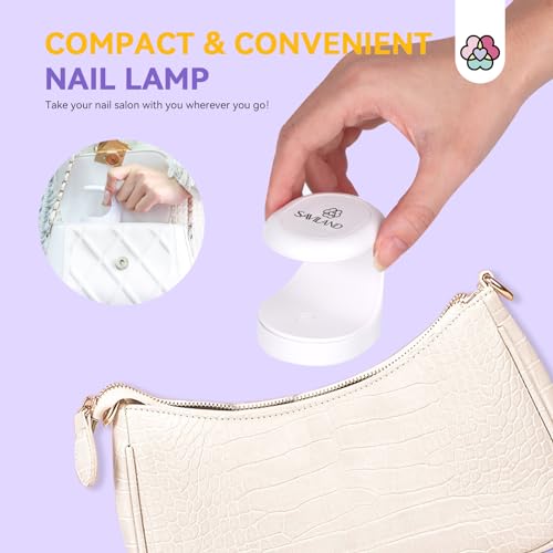 Saviland Mini UV LED Nail Lamp 16W - Portable Gel Nail Dryer