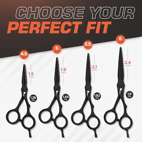 Fagaci 4.5” Hair Cutting Scissors - Professional 440C Steel Shears