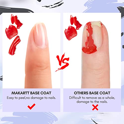 Makartt Peel Off Gel Base Coat 15ml - Damage-Free Peelable UV/LED Base