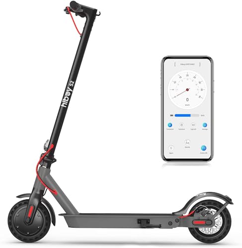 Hiboy S2 Electric Scooter - 8.5" Solid Tires - Up to 17 Miles Long-Range & 19 MPH Portable Folding Commuting Scooter for Adults with Double Braking System and App (S2)