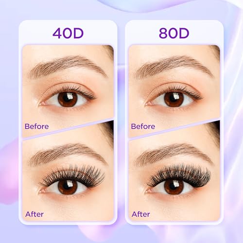 Lash Extension Kit DIY Lash Clusters Kit Eyelash Extensions Individual Lashes Extensions with (Bond,Seal,Tweezers,132Pcs,Pixie,0.07D,10-16mm)
