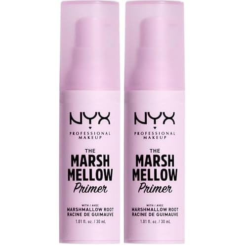 NYX PROFESSIONAL MAKEUP Marshmellow Smoothing Primer,Vegan Face Primer,10-In-1 Skin Benefits,(Pack of 2)