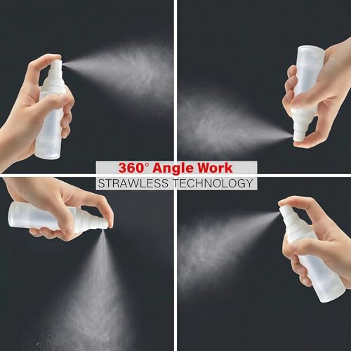 360° Fine Mist Travel Spray Bottles - 1oz Pack of 2, TSA Approved