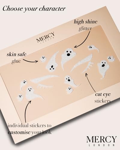Ghost Face Stickers Halloween Gems - Mercy London
