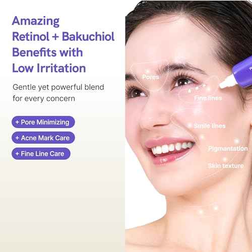 Retinol 0.1% + Bakuchiol 0.5% Dual Cream | Anti-Aging Cream for Face, Neck & Eyes | Fades Pigmentation, Dark Spots & Wrinkles | Korean Gentle Daily Skincare (30ml / 1.01 fl oz)