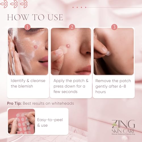 Zing Prime Clear Hydrocolloid Pimple Patches for Face, Acne Dots & Zit Stickers, Strong Adhesion Blemish Patch, Made in Korea, Vegan (45 Count)