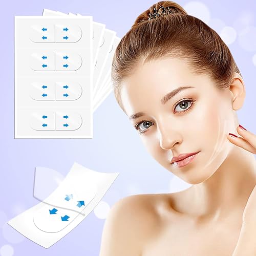 Face Tape Lifting Invisible, Face Lift Tape 152Pcs, Neck Facelift Strips Invisible Use Before Makeup, Instant V-shaped Lifter Face-lift Sticker for Lifting Sagging Skin Wrinkle Double Chin Jowls Eyes