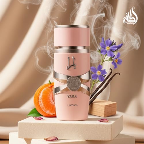 Lattafa Yara Eau de Parfum - Vanilla Gourmand Fragrance for Women, 3.4 oz