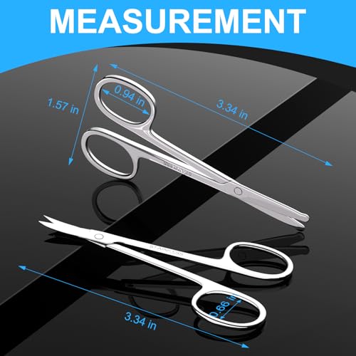 Safety Grooming Scissors Set - Curved & Rounded Tips, 2 Pack