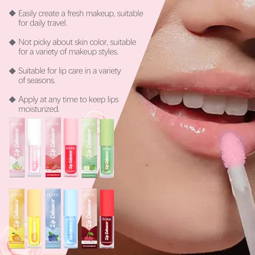 Joyeee Tinted Lip Oil Gloss Set - 6 Pack Moisturizing Lip Plumper