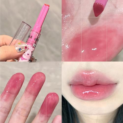 6 Colors Crystal Jelly Lipstick Set, Tinted Heart Shape Lip Balm, Mirror Moisturizing Lip Gloss, Waterproof Long-lasting Nourishing Lip Care Lip Tint Makeup