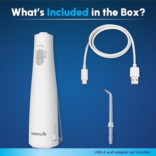 Waterpik Cordless 1100 White Rechargeable Water Flosser for Teeth Cleaning & Travel