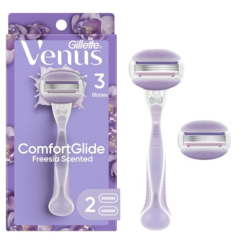 ComfortGlide Freesia Women's Razor with 2 Refills - Smooth Shaving