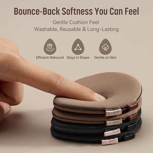 Makeup Sponge Set, Glor?Brochas 4PCS Micro Porous Foundation Sponge, Latex-Free PU Makeup Puff, Low Absorption 3.2 Inch Soft Dual-Sided Foundation Puff, Individually Wrapped