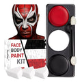 Halloween Face Paint Kit with Brush & Sponges - Oil-Based