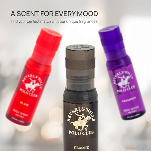 Beverly Hills Polo Club Men's Body Spray Gift Set - 3x3oz
