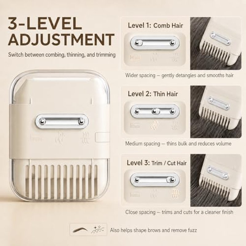 5-in-1 Hair Trimmer Comb & Razor for Women