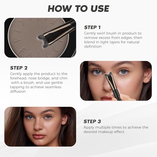 Cool Toned Contour Palette with 2-in-1 Brush & Mirror