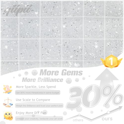 qiipii Clear Resin Rhinestones with B7000 Glue for Crafting
