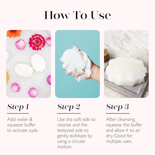 Spongellé Beach Grass Pedi Buffer - Exfoliating Foot Scrub Sponge (30+ Uses)