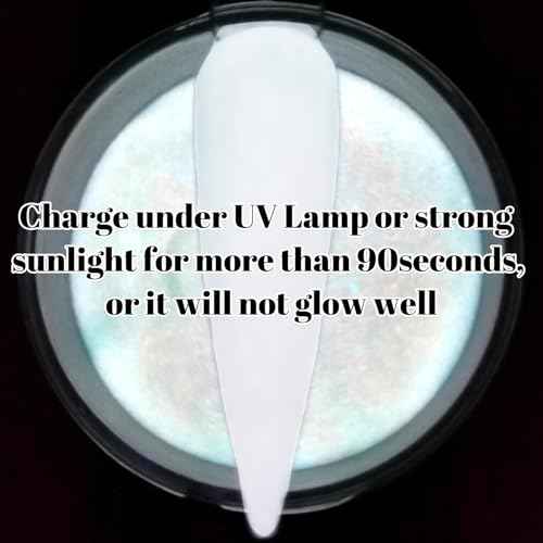 Glow in the dark Milky White Nail Acrylic Powder Color 1OZ for french nail art design (AP051)