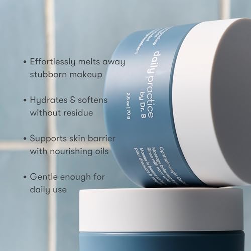 Daily Practice by Dr. B Cleansing Balm Makeup Remover - Nourishing Makeup Remover Balm with Squalane & Argan Oil - Hydrating, Gentle, Travel Size - Paraben/Phthalate/SLS-Free - 2.5 oz