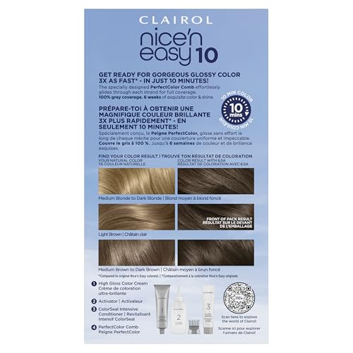 Clairol Nice'N Easy 10 Permanent Hair Dye 6R Light Auburn - 1 Pack