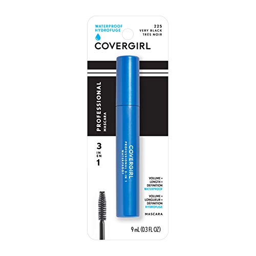 COVERGIRL Waterproof Mascara, Very Black | Professional | 3-in-1 | 0.3 Fl Oz | Pack of 2