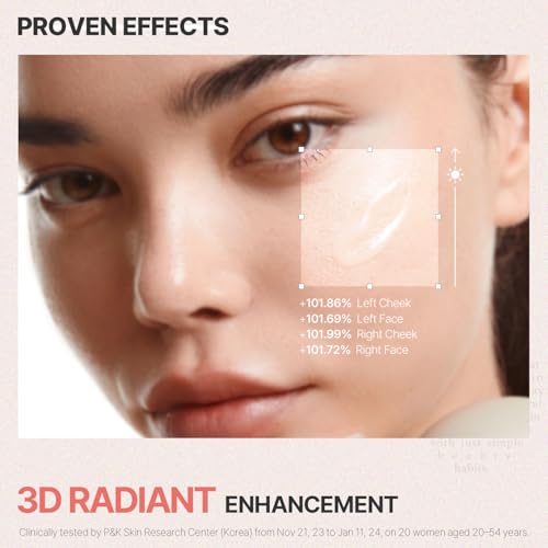 BHAB SLOWCHAGA Glow Firm Face & Eye Serum with Niacinamide, Peptides & Glutathione - Lifting, Firming, Glass Skin Glow, Deep Hydration & Barrier Support Korean Skincare 1.69 fl oz (50ml)