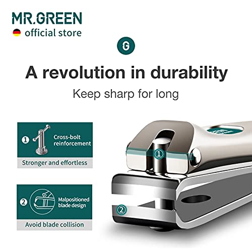 Stainless Steel Nail Clippers with Curved Blades for Manicure