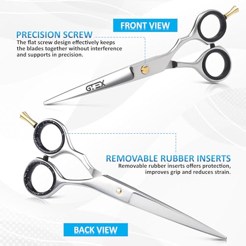 GTEX 6.5 Inch Professional Hair Cutting Scissors & Barber Shears Set