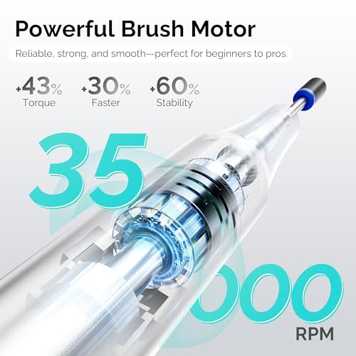 L'UGX Rechargeable Nail Drill E-File 35000RPM Professional Manicure Tool
