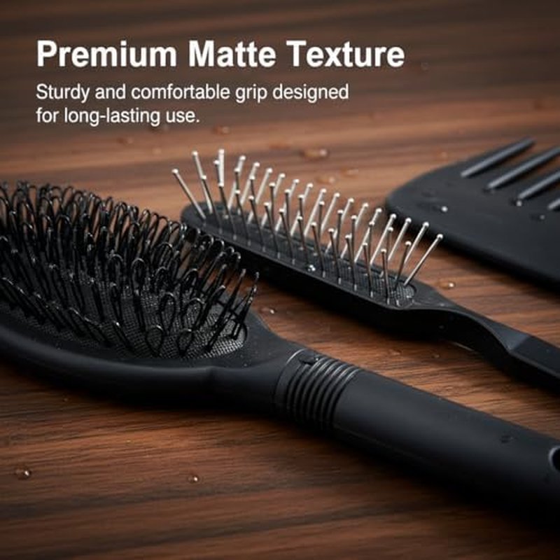 3-Piece Wig Brush Set for Detangling Extensions & Wigs