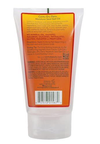 Cantu Shea Butter for Natural Hair Dry Deny Moisture Seal Gel Oil, 5 Ounce