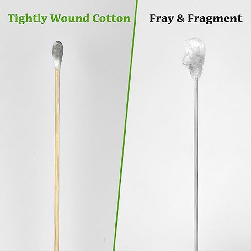 6 Inch Double-Ended Cotton Swabs with Bamboo Sticks (400/200 ct)