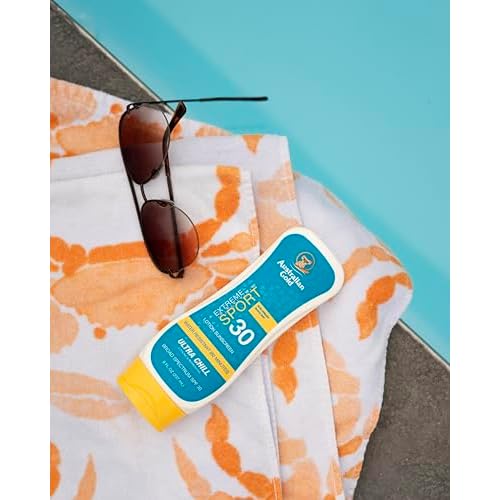 Australian Gold Extreme Sport Sunscreen Lotion SPF 30, 8 Ounce | Broad Spectrum | Sweat & Water Resistant | Non-Greasy | Oxybenzone Free | Cruelty Free