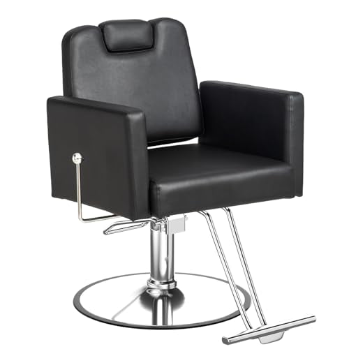 mefeir Reclining Barber Chair Heavy Duty Salon Chair