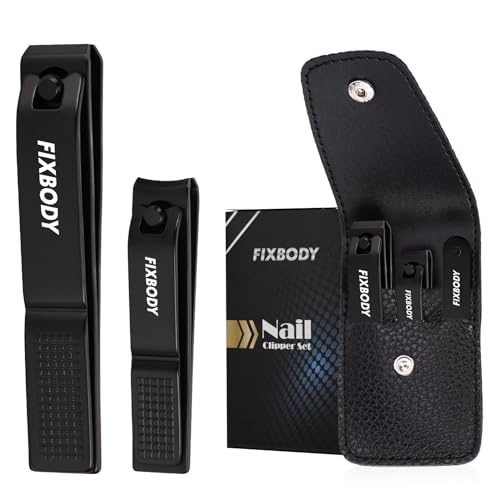 Nail Clipper Set with Leather Case - Ultra Sharp Stainless Steel