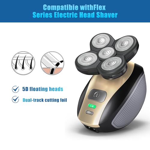 4 Pack Shaver Replacement Blades Compatible with Freedom Head Shaver,Head and Face Electric Razor Shaver Head