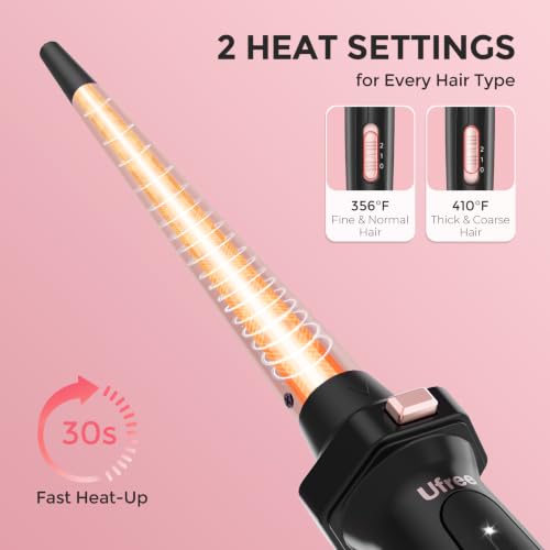 Ufree 5-in-1 Curling Iron Set with 5 Ceramic Barrels & Straightener