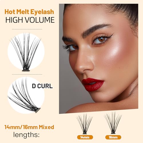 Vayator 7D-50D False Eyelashes Kit, 200pcs D Curl 10-18mm Mink