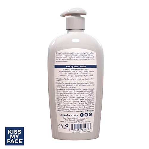 Unscented Fragrance-Free Moisture Shave 4-in-1 Shaving Cream with Olive Oil & Aloe - 11 Fl Oz