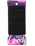 Goody Ouchless Elastic Hair Ties Pack of 30, Black, 4MM Rubber Bands, Pain-Free Hair Accessories