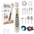 Electric Nail Drill Kit 10-Speed Cordless Manicure Pedicure Set Gold