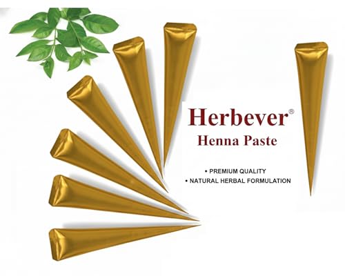 Ready-to-Use Reddish Brown Henna Hair Color Cones - 12 Pack