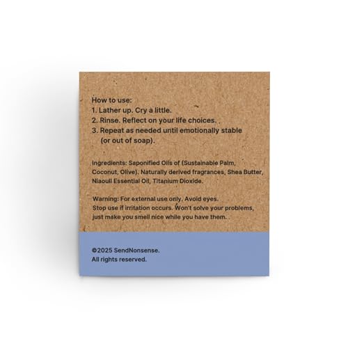 Crying in the Shower¡± Funny Gag Soap ? Eucalyptus Spearmint Bar | Joke Gift for Stress, Breakups & White Elephant