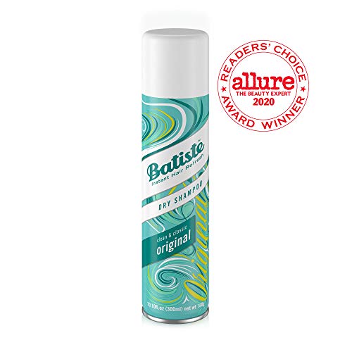 Batiste Dry Shampoo, Original Fragrance, Refresh Hair and Absorb Oil Between Washes, Waterless Shampoo for Added Hair Texture and Body, 6.35 OZ Dry Shampoo Bottle