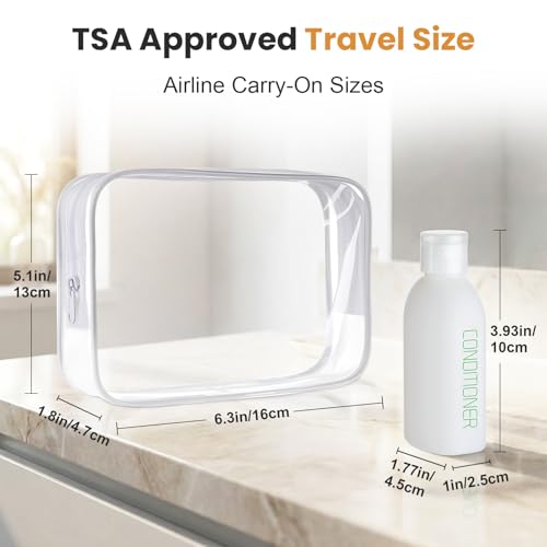 Travel Size Bottles 3.4oz TSA Approved 5 Pack
