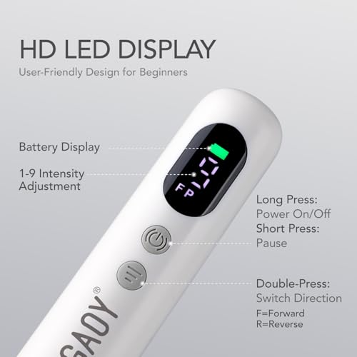 Cordless Nail Drill - Rechargeable Electric Nail File with LED Display for Manicure & Pedicure